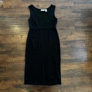 Preview Collection S Black Pure Wool X Fine Merino Sweater Dress Sleevless VTG